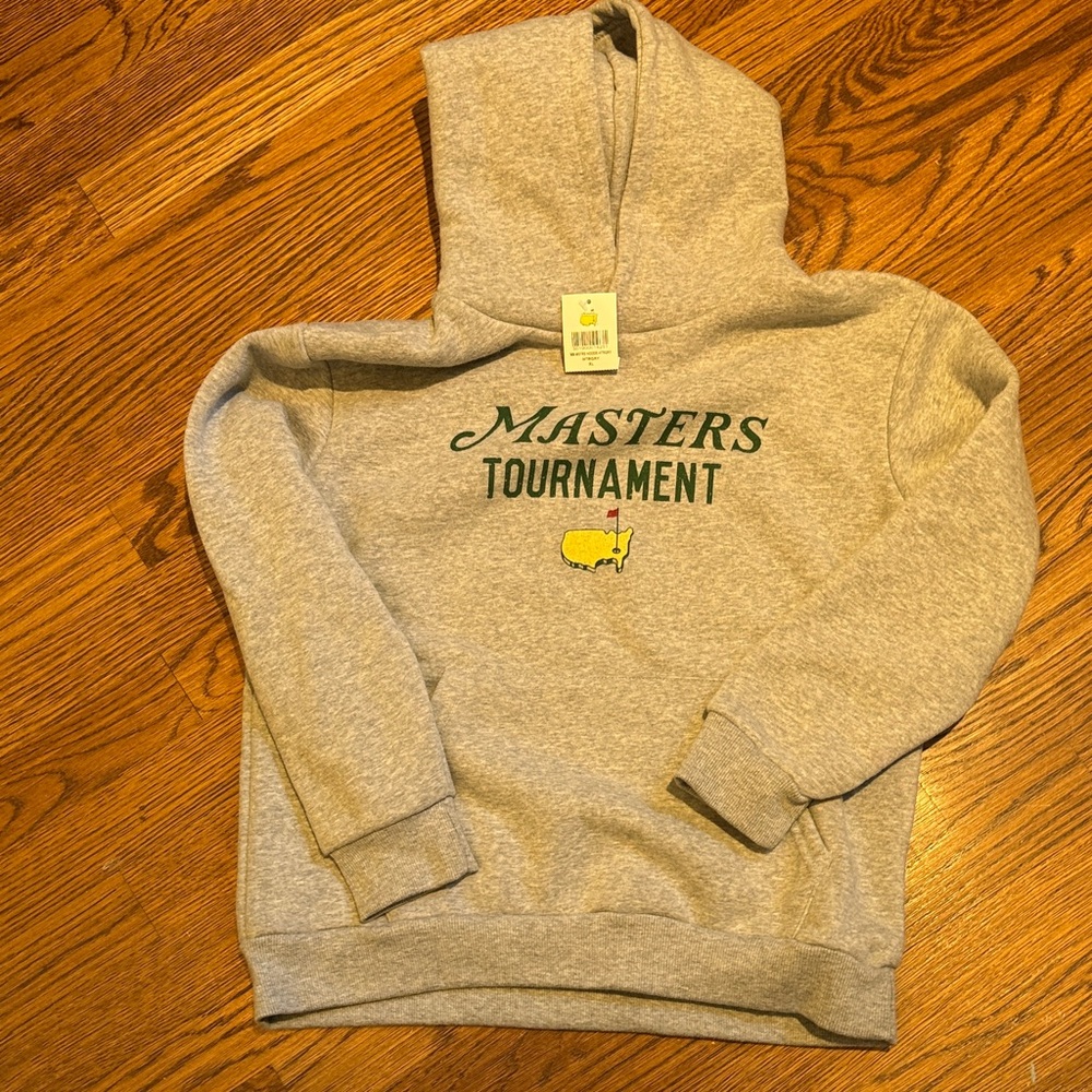 Masters Gray Hoodie with Green and Yellow Logo